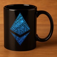Ethereum Block Chain Revolution Crypto World Cloud 11oz C Handle Ceramic Mug