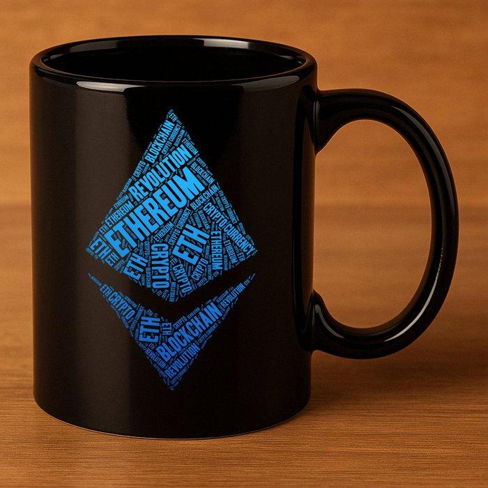 Ethereum Block Chain Revolution Crypto World Cloud 11oz C Handle Ceramic Mug