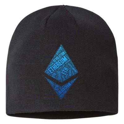 Ethereum Block Chain Revolution Crypto World Cloud Sustainable Beanie