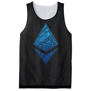 Ethereum Block Chain Revolution Crypto World Cloud Mesh Reversible Basketball Jersey Tank