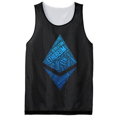 Ethereum Block Chain Revolution Crypto World Cloud Mesh Reversible Basketball Jersey Tank