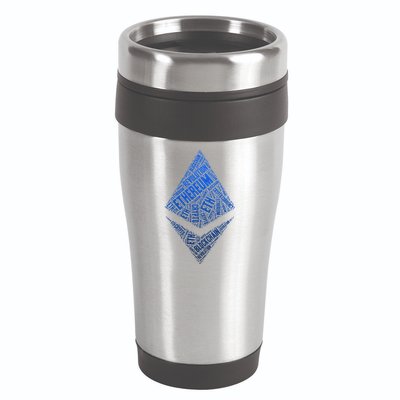 Ethereum Block Chain Revolution Crypto World Cloud 16oz Travel Tumbler
