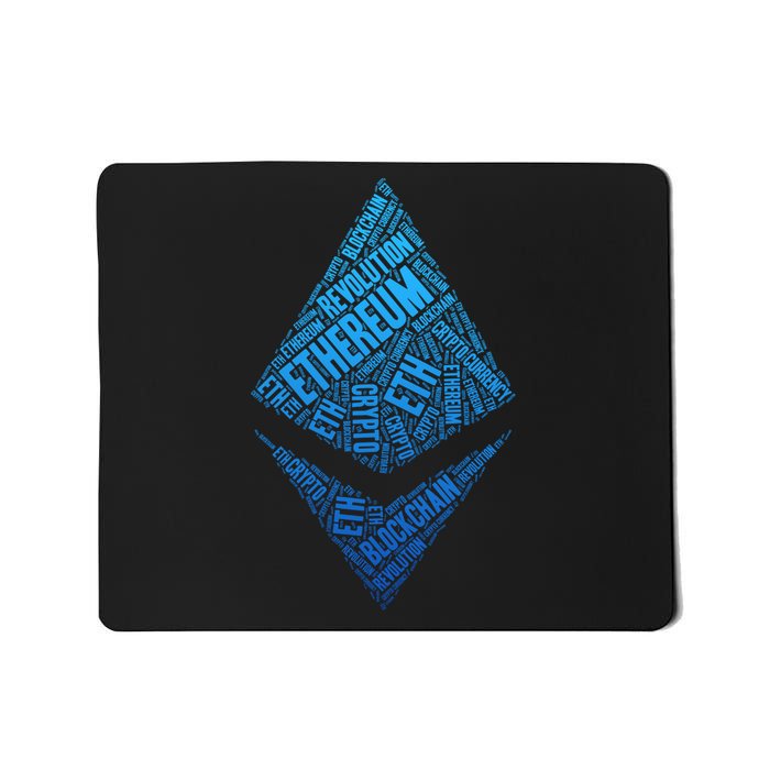 Ethereum Block Chain Revolution Crypto World Cloud Mousepad
