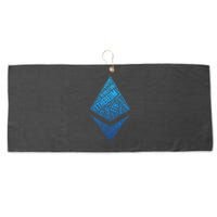 Ethereum Block Chain Revolution Crypto World Cloud Large Microfiber Waffle Golf Towel