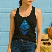 Ethereum Block Chain Revolution Crypto World Cloud Womens Tank Top