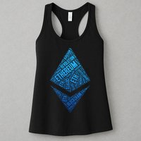 Ethereum Block Chain Revolution Crypto World Cloud Womens Tank Top