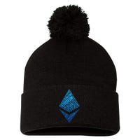 Ethereum Block Chain Revolution Crypto World Cloud Pom Pom 12in Knit Beanie