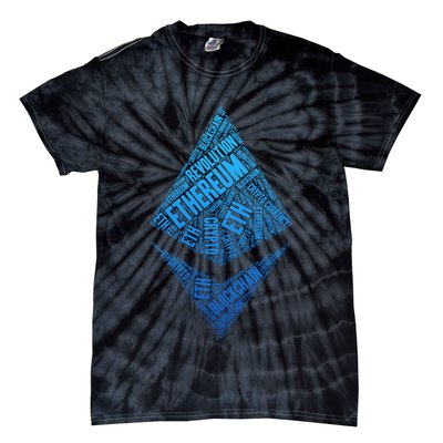 Ethereum Block Chain Revolution Crypto World Cloud Tie-Dye T-Shirt