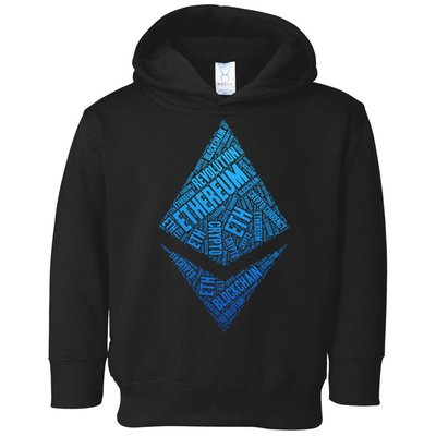 Ethereum Block Chain Revolution Crypto World Cloud Toddler Hoodie