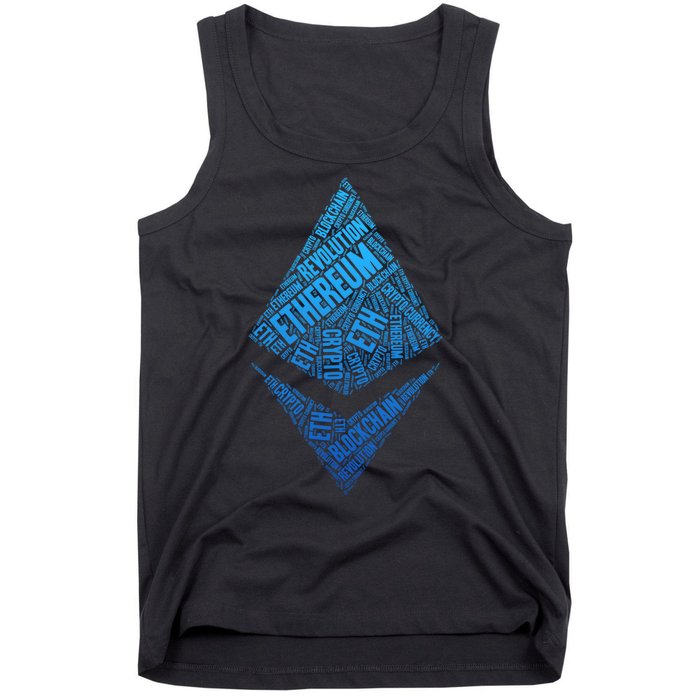 Ethereum Block Chain Revolution Crypto World Cloud Tank Top