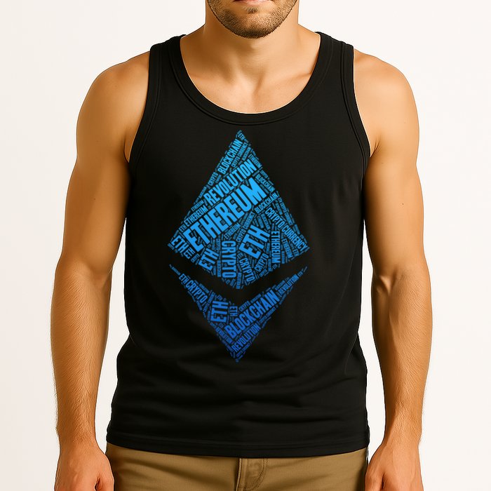 Ethereum Block Chain Revolution Crypto World Cloud Tank Top