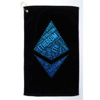 Ethereum Block Chain Revolution Crypto World Cloud Golf Towel