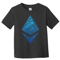 Ethereum Block Chain Revolution Crypto World Cloud Toddler T-Shirt