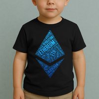 Ethereum Block Chain Revolution Crypto World Cloud Toddler T-Shirt