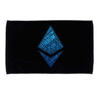 Ethereum Block Chain Revolution Crypto World Cloud Microfiber Hand Towel