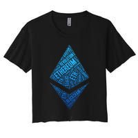 Ethereum Block Chain Revolution Crypto World Cloud Crop Top
