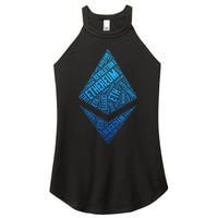 Ethereum Block Chain Revolution Crypto World Cloud Women's Perfect Tri Rocker Tank