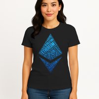 Ethereum Block Chain Revolution Crypto World Cloud Womens T-Shirt