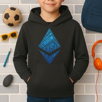 Ethereum Block Chain Revolution Crypto World Cloud Kids Hoodie