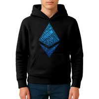 Ethereum Block Chain Revolution Crypto World Cloud Kids Hoodie