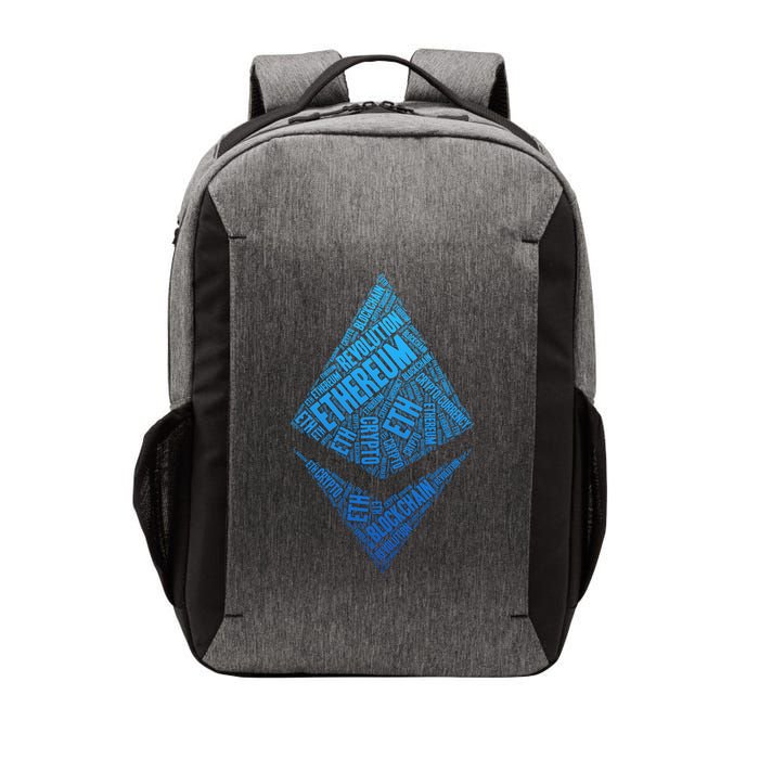 Ethereum Block Chain Revolution Crypto World Cloud Vector Backpack