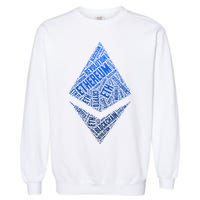 Ethereum Block Chain Revolution Crypto World Cloud Garment-Dyed Sweatshirt