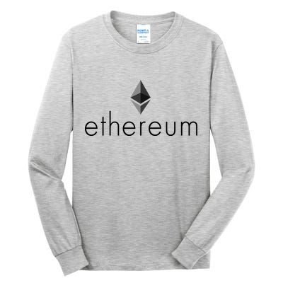 Ethereum Crypto Currency Logo Tall Long Sleeve T-Shirt