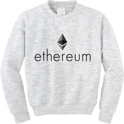 Ethereum Crypto Currency Logo Kids Sweatshirt