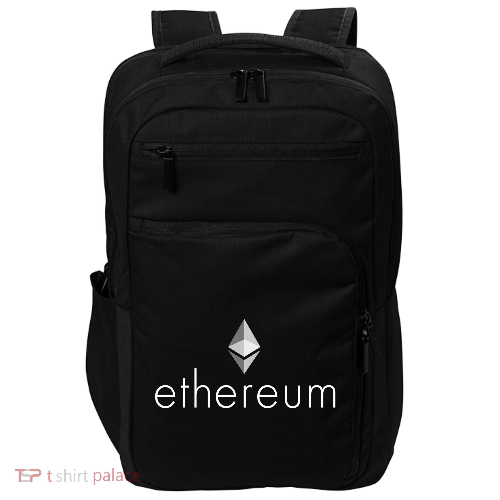 Ethereum Crypto Currency Logo Impact Tech Backpack