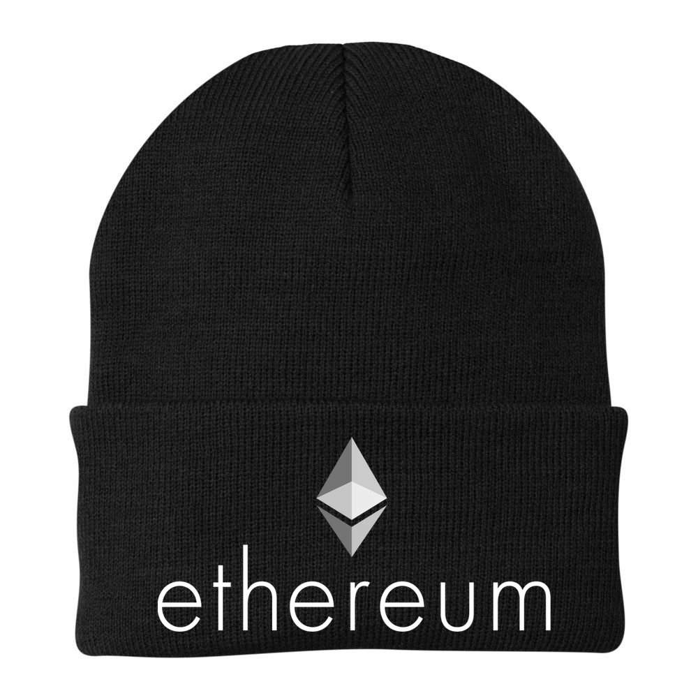 Ethereum Crypto Currency Logo Beanie