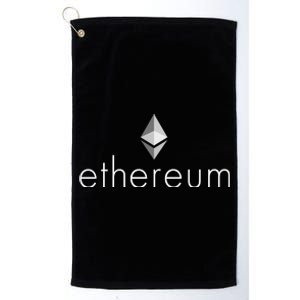 Ethereum Crypto Currency Logo Platinum Collection Golf Towel