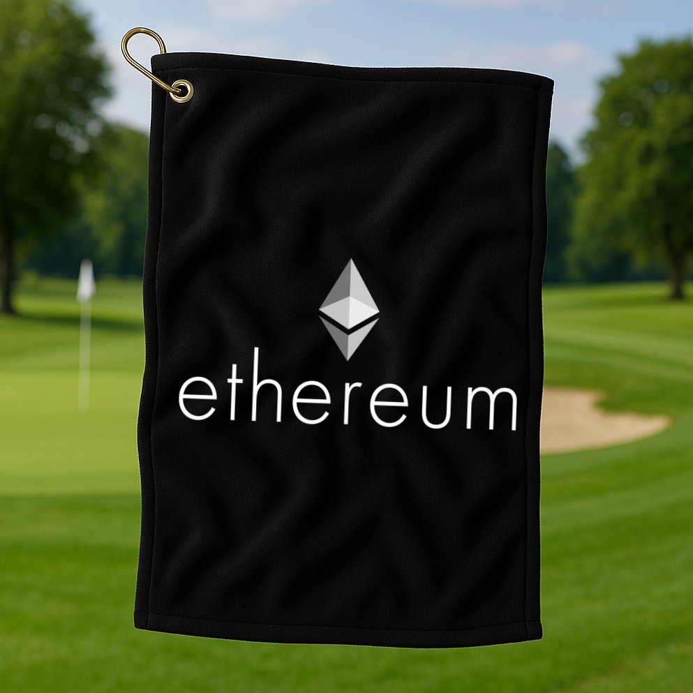 Ethereum Crypto Currency Logo Golf Towel