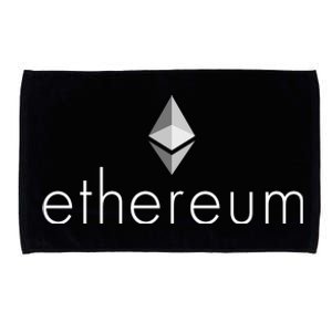 Ethereum Crypto Currency Logo Microfiber Hand Towel