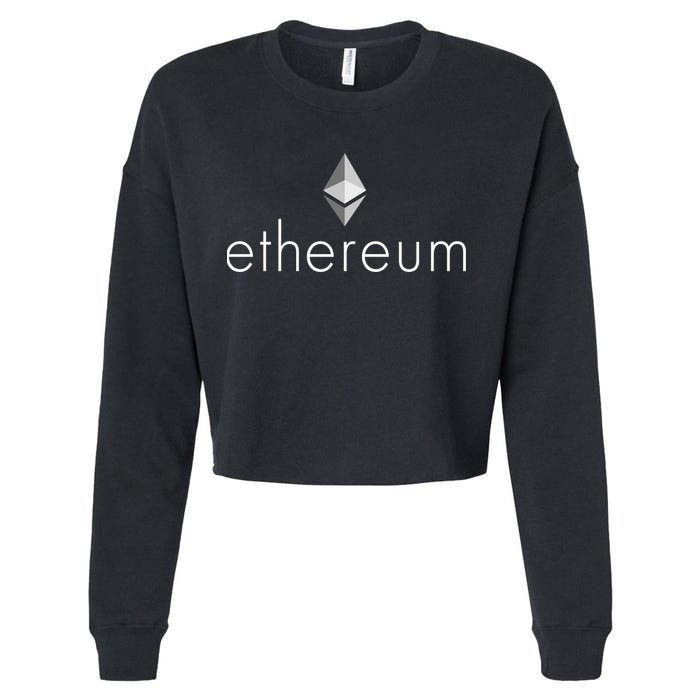Ethereum Crypto Currency Logo Cropped Pullover Crew