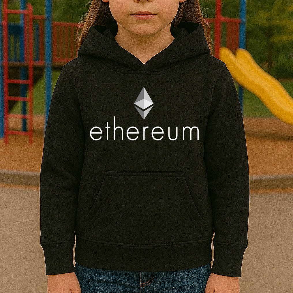 Ethereum Crypto Currency Logo Kids Hoodie