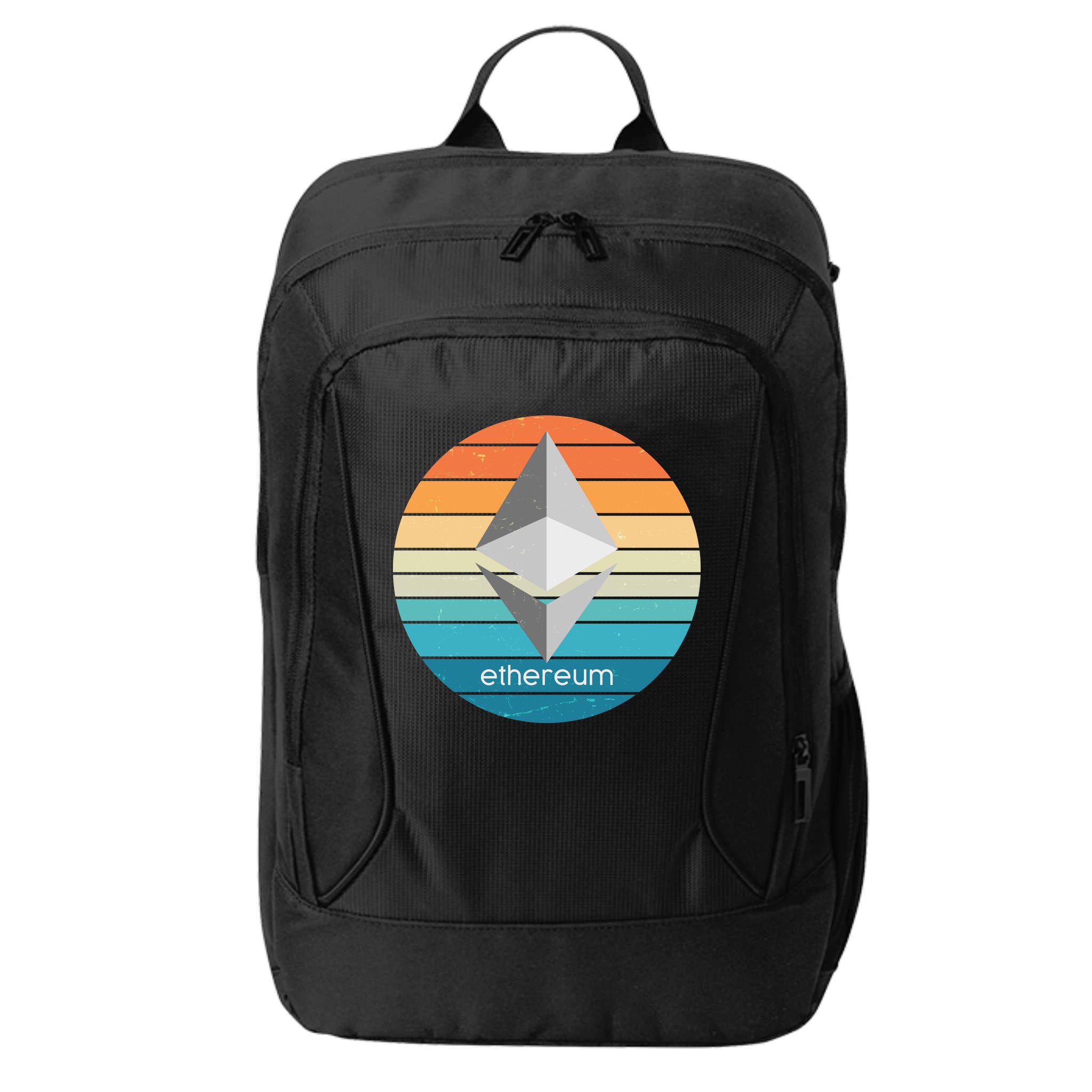 Ethereum Crypto Currency Vintage Colors  City Backpack
