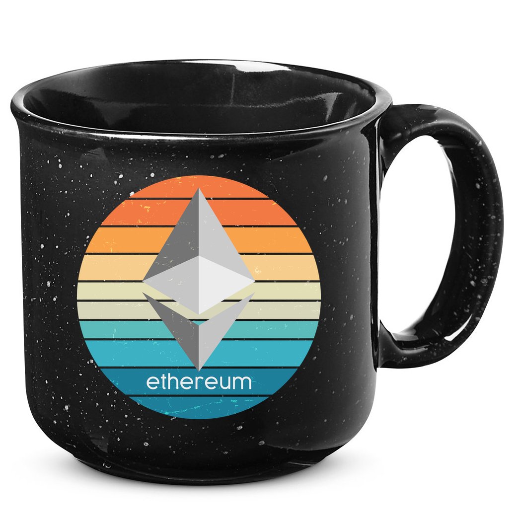 Ethereum Crypto Currency Vintage Colors  15oz Campfire Ceramic Mug