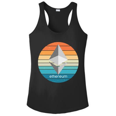 Ethereum Crypto Currency Vintage Colors  Ladies PosiCharge Competitor Racerback Tank