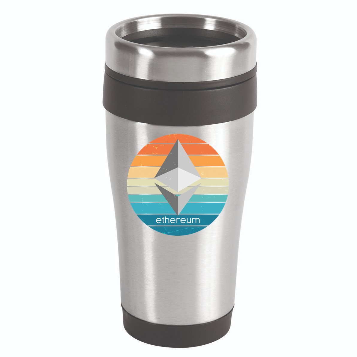 Ethereum Crypto Currency Vintage Colors  16oz Travel Tumbler
