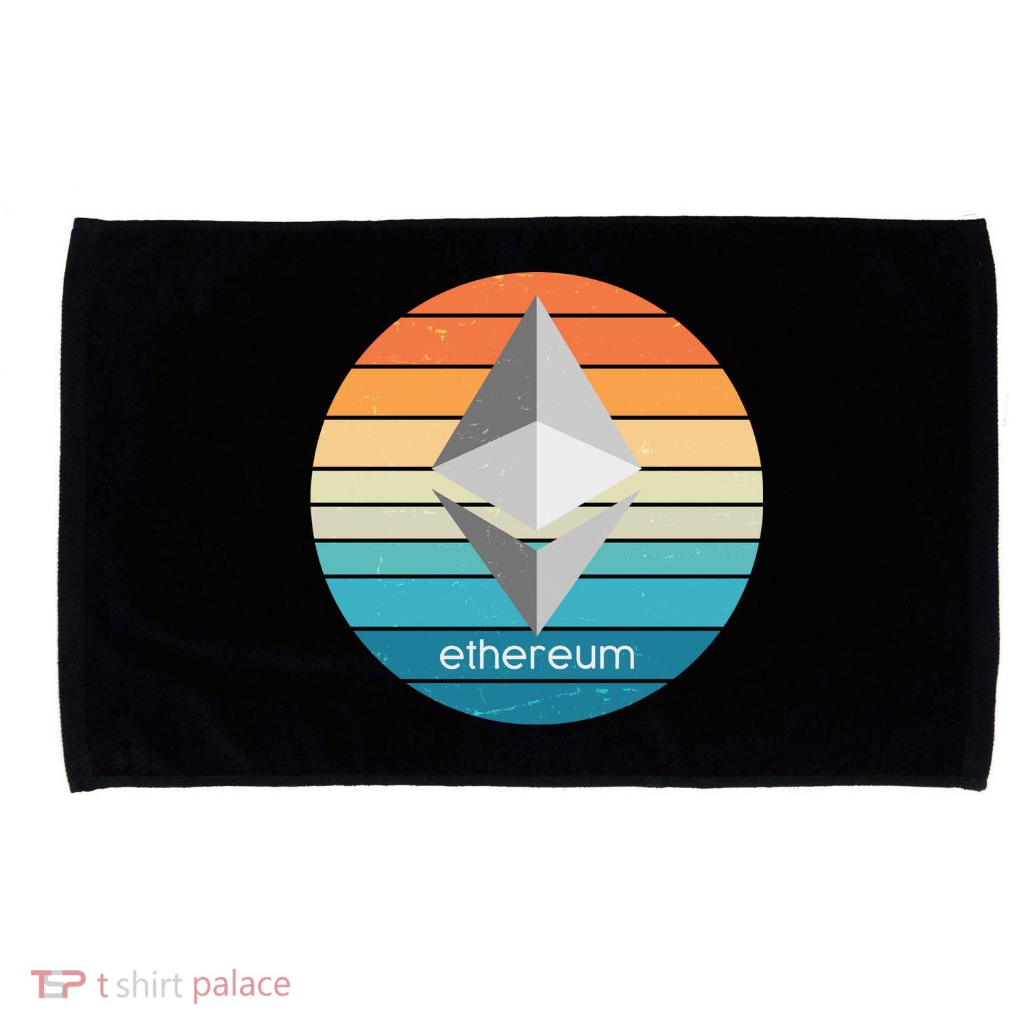 Ethereum Crypto Currency Vintage Colors  Microfiber Hand Towel