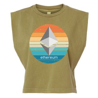 Ethereum Crypto Currency Vintage Colors  Garment-Dyed Women's Muscle Tee