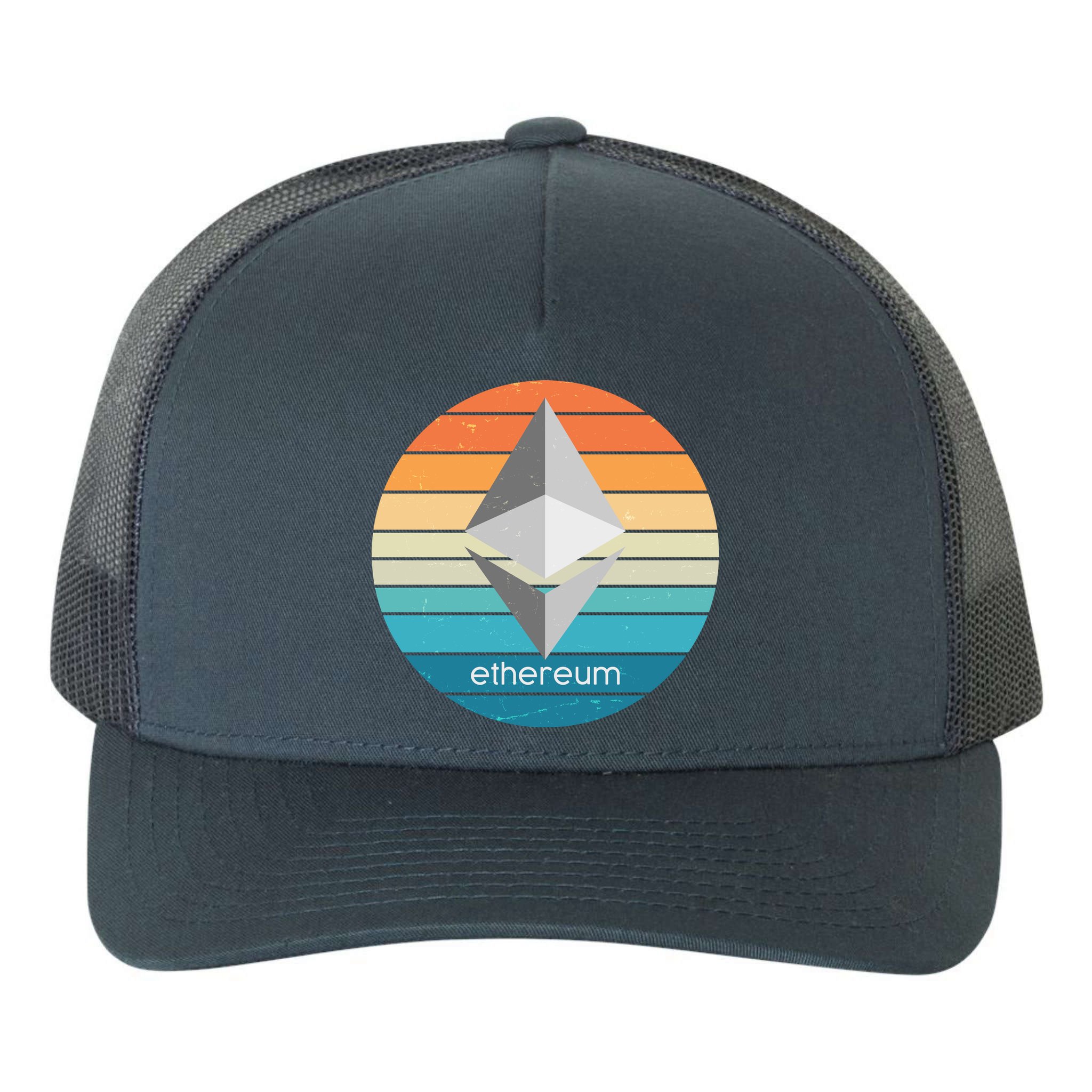 Ethereum Crypto Currency Vintage Colors  Yupoong Adult 5-Panel Trucker Hat