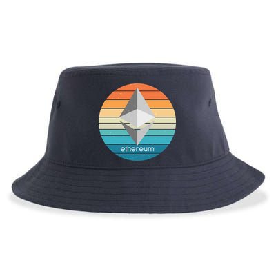 Ethereum Crypto Currency Vintage Colors  Sustainable Bucket Hat