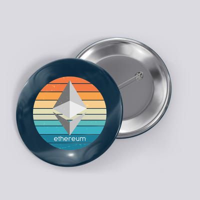Ethereum Crypto Currency Vintage Colors  Button