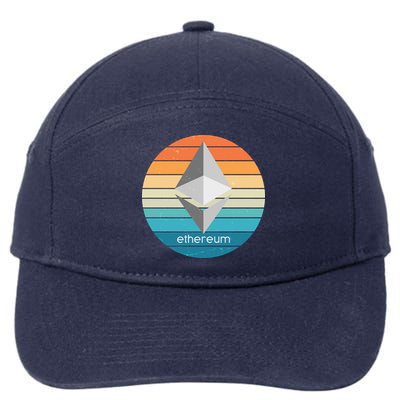 Ethereum Crypto Currency Vintage Colors  7-Panel Snapback Hat