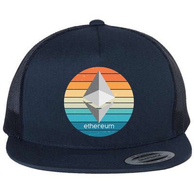 Ethereum Crypto Currency Vintage Colors  Flatbill Hat