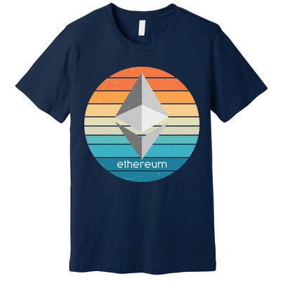 Ethereum Crypto Currency Vintage Colors  Premium T-Shirt