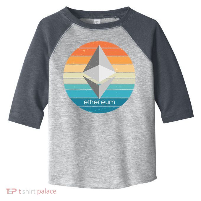 Ethereum Crypto Currency Vintage Colors  Toddler Fine Jersey T-Shirt