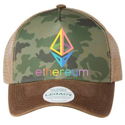 Ethereum Diamond Rainbow Logo Legacy Tie Dye Trucker Hat