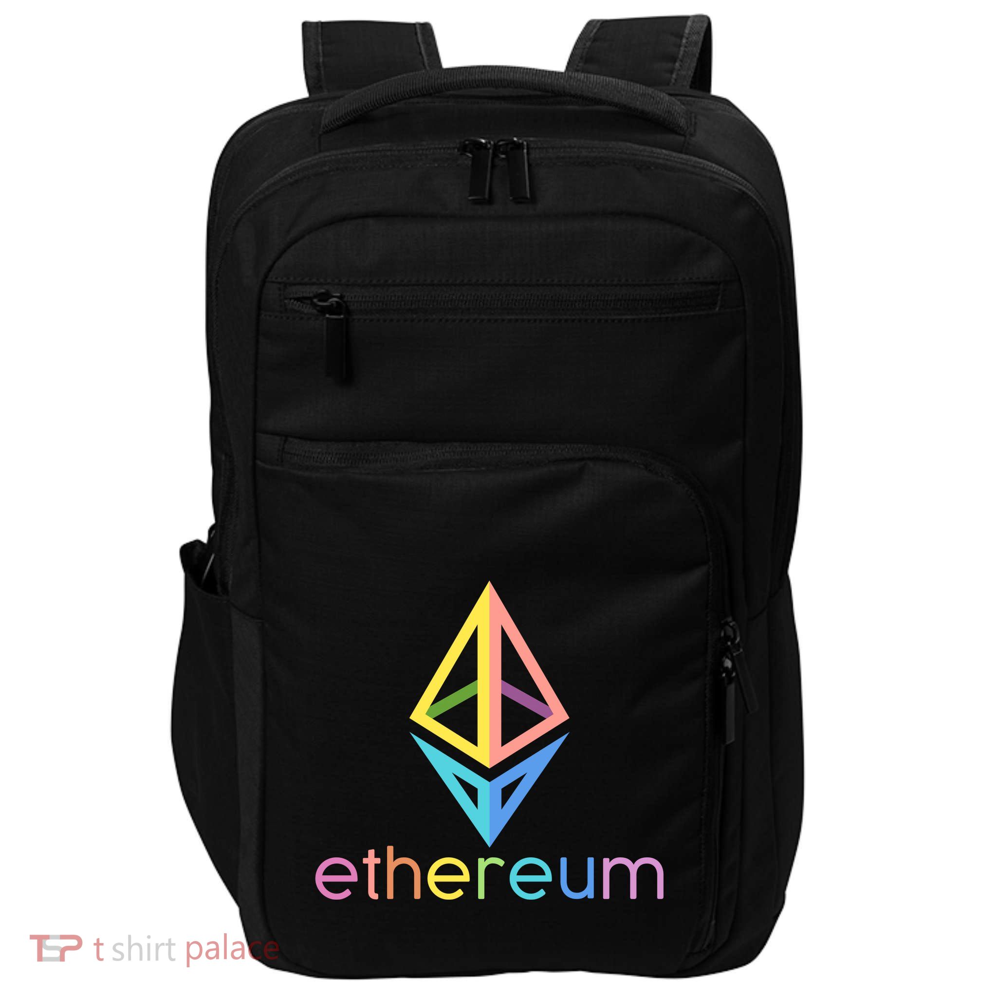 Ethereum Diamond Rainbow Logo Impact Tech Backpack